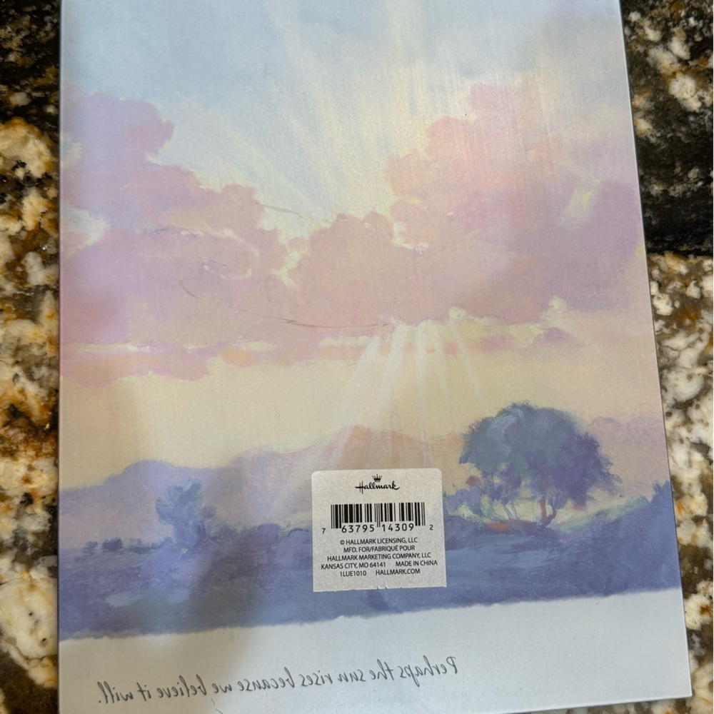 Hallmark 8x10” Sunrise Glass Art with Inspirational Quote - Picture 5 of 8